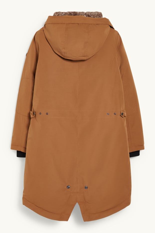 Donna - Giacca impermeabile con cappuccio - marrone chiaro