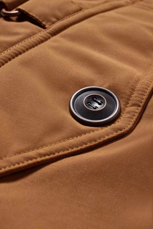 Donna - Giacca impermeabile con cappuccio - marrone chiaro