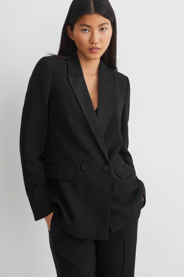 Donna - Blazer - regular fit - nero