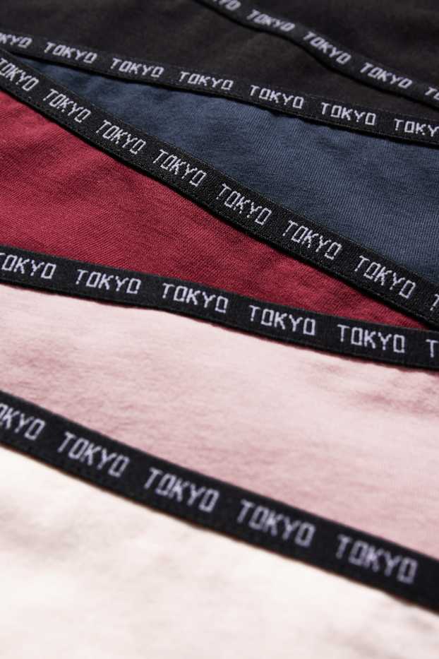 Women - Multipack of 5 - briefs - bordeaux / black