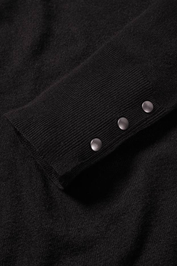 Damen - Rollkragenpullover - schwarz