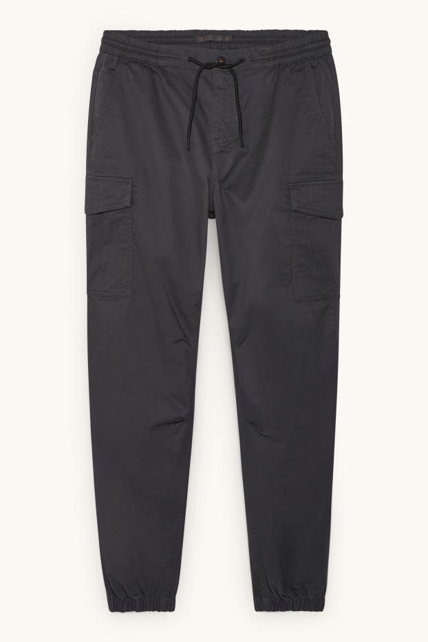 Uomo - Pantaloni cargo - regular fit - LYCRA® - jeans grigio scuro