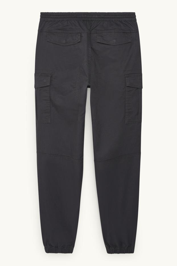 Uomo - Pantaloni cargo - regular fit - LYCRA® - jeans grigio scuro