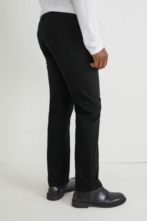 Herren - Stoffhose - Regular Fit - LYCRA® - schwarz