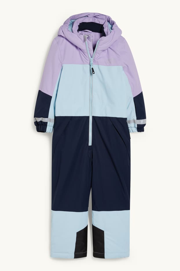 Children Girls - Ski suit with hood - light turquoise