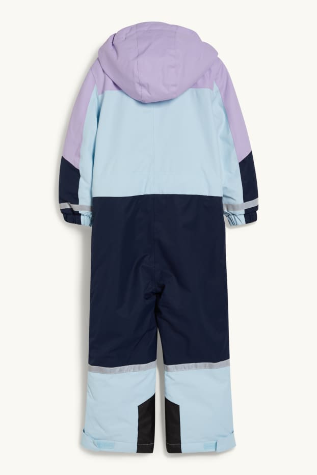 Children Girls - Ski suit with hood - light turquoise