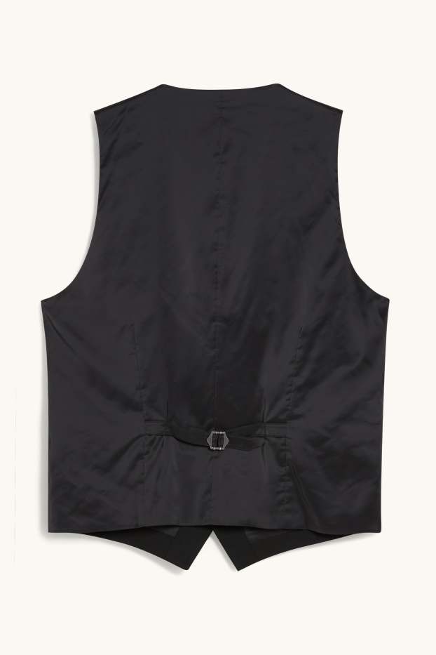 Pánské - Obleková vesta - regular fit - Flex - LYCRA® - Mix & Match - černá