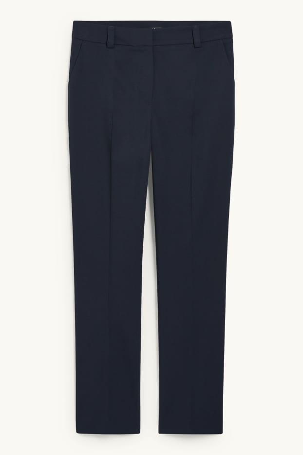 Damen - Business-Hose - Mid Waist - Straight Fit - dunkelblau