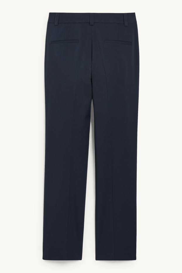 Damen - Business-Hose - Mid Waist - Straight Fit - dunkelblau