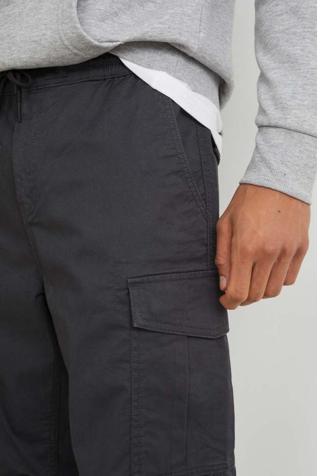 Uomo - Pantaloni cargo - regular fit - LYCRA® - jeans grigio scuro