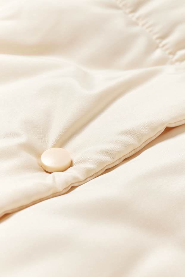 Damen - Stepp-Poncho - beige