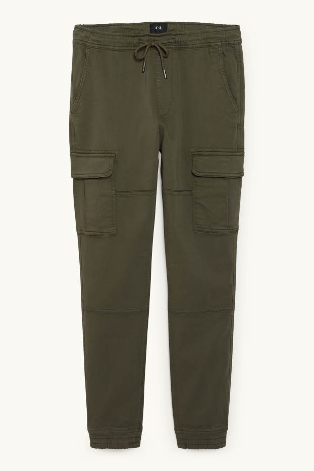 Herren - Cargohose - Slim Fit - LYCRA® - dunkelgrün
