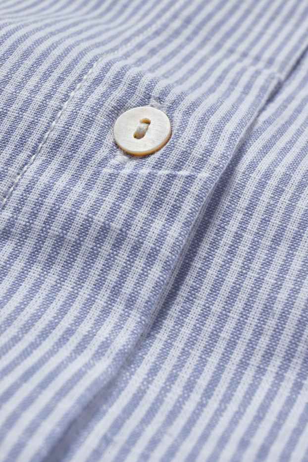 Damen - Bluse - gestreift - blau / weiß