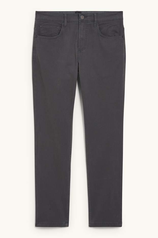 Hommes - Pantalon - slim fit - Flex - gris foncé