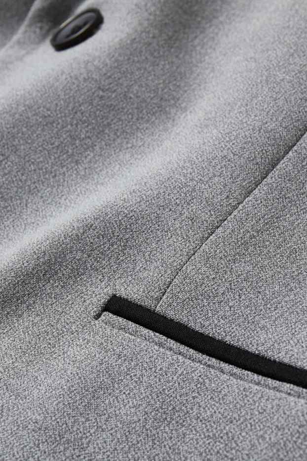 Pánské - Oblekové sako - slim fit - Flex - LYCRA® - světle šedá-žíhaná