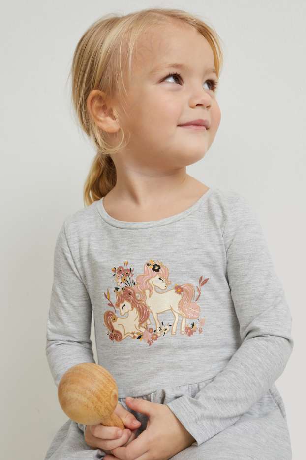 Children Girls - Multipack of 3 - unicorn - dress - coral