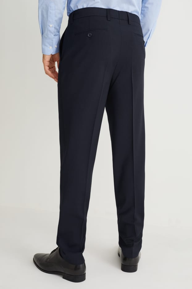 Men - Mix-and-match suit trousers - regular fit - stretch - new wool blend - dark blue