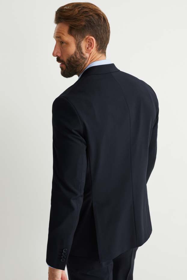 Heren - Colbert uit het combi-systeem - regular fit - Flex - scheerwolmix - LYCRA® - donkerblauw