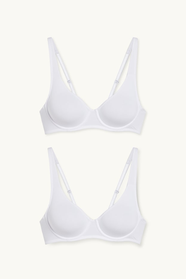 Femmes - Lot de 2 - soutien-gorge à armature - LYCRA® - blanc