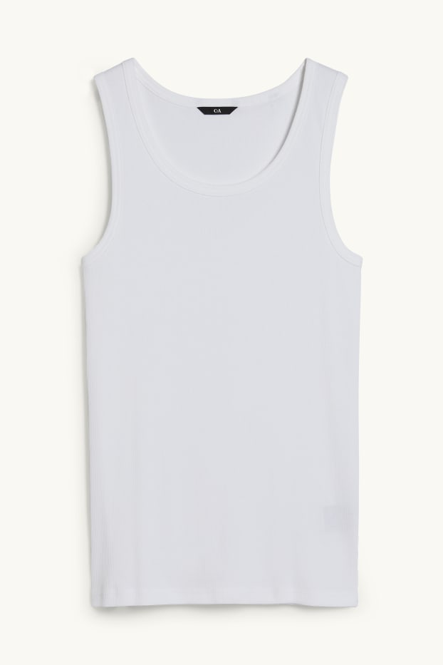 Home - Samarreta interior - canalé doble - blanc