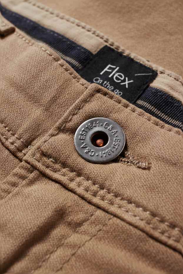 Hommes - Pantalon - slim fit - Flex - LYCRA® - marron clair