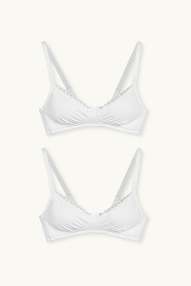 Dames - Set van 2 - voedings-BH - wit