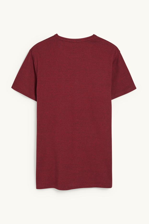 Hommes - T-shirt - bordeaux