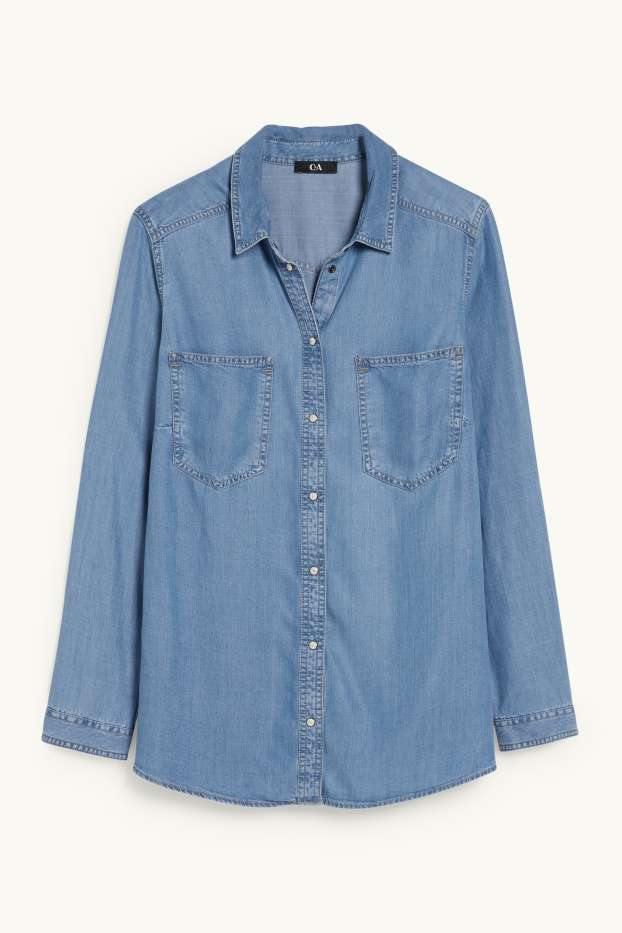 Women - Denim blouse - denim-light blue