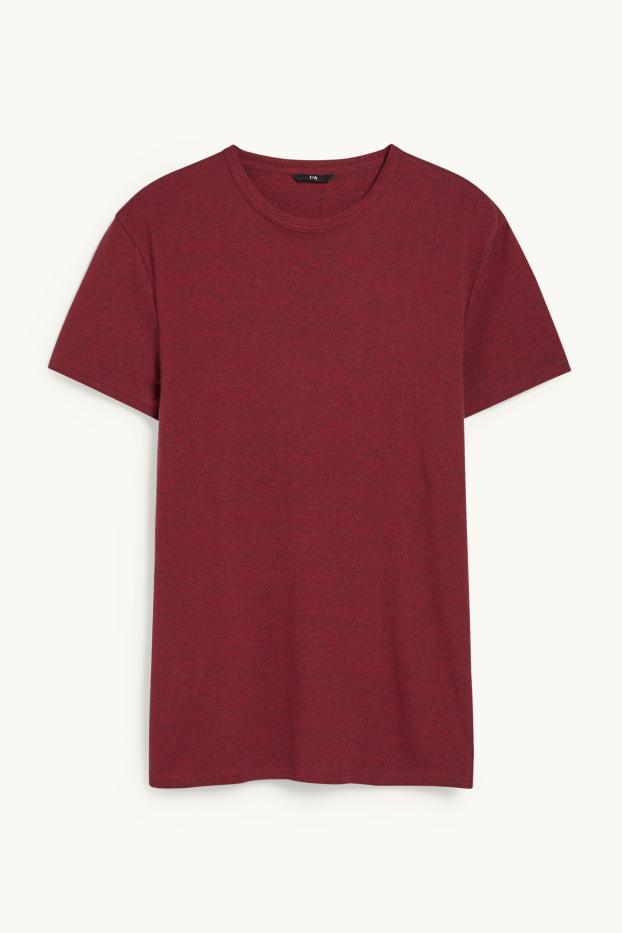 Hommes - T-shirt - bordeaux