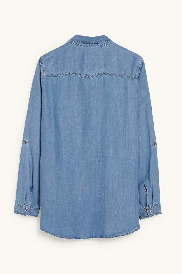 Women - Denim blouse - denim-light blue