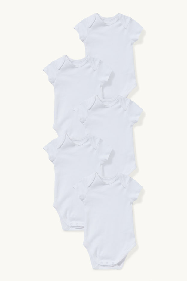 Unisexe - Lot de 5 - body pour bébé - blanc