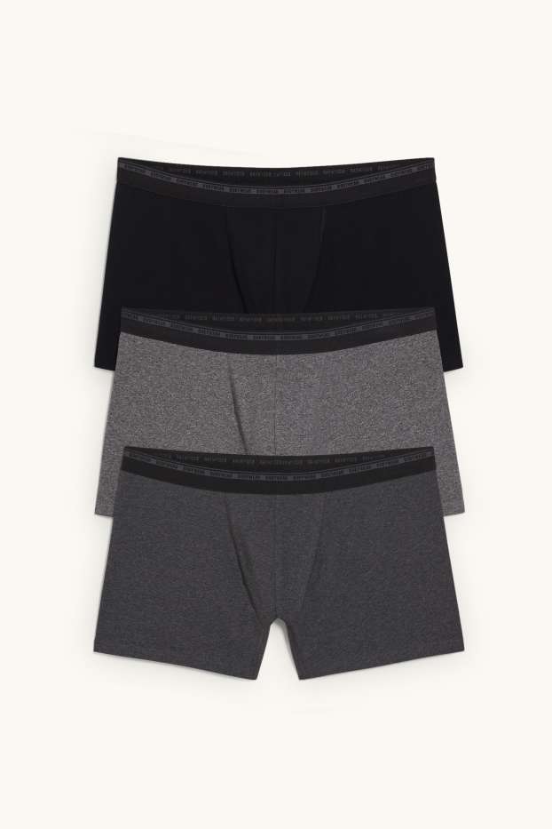 Herren - Multipack 3er - Trunks - LYCRA® - dunkelgrau