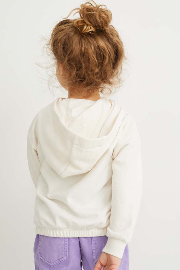 Children Girls - Hoodie - shiny - white