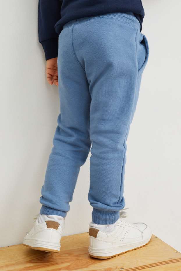 Kinderen: jongens - Set van 3 - joggingbroek - blauw / donkerblauw