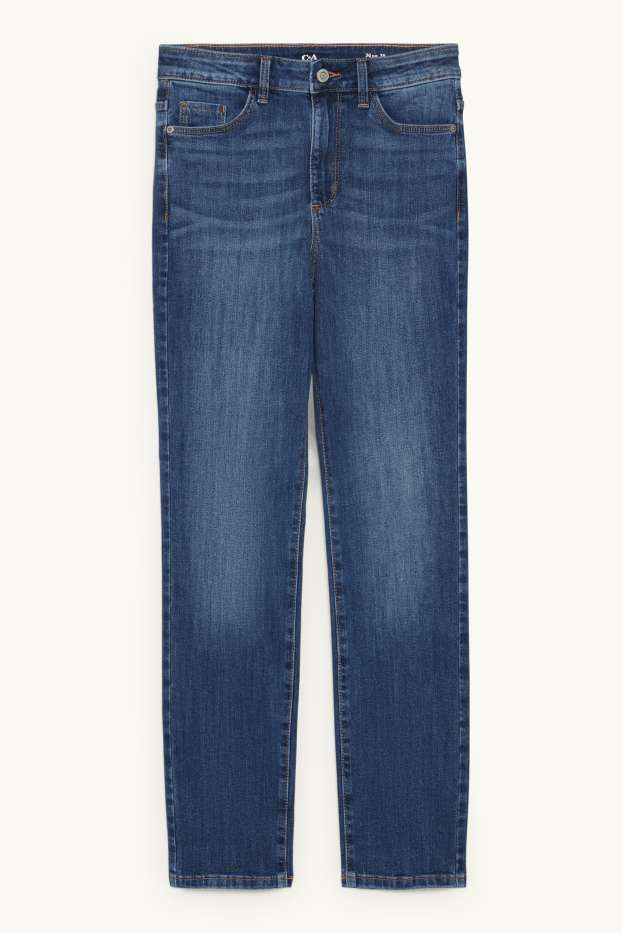 Damen - Slim Jeans - High Waist - jeansblau