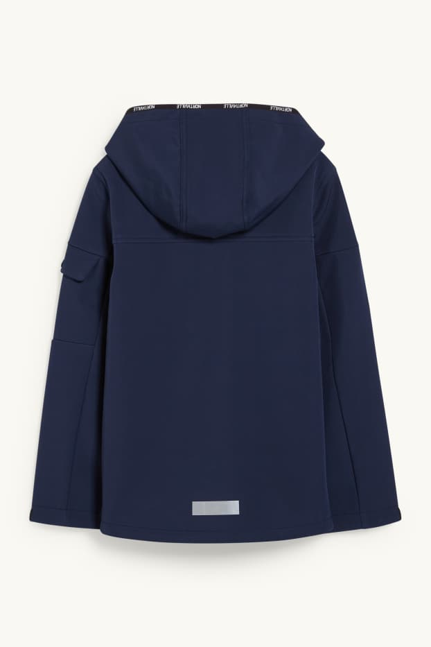 Children Boys - Softshell jacket with hood - dark blue