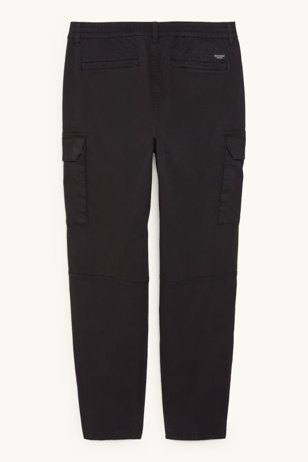 Hommes - Pantalon cargo - regular fit - noir