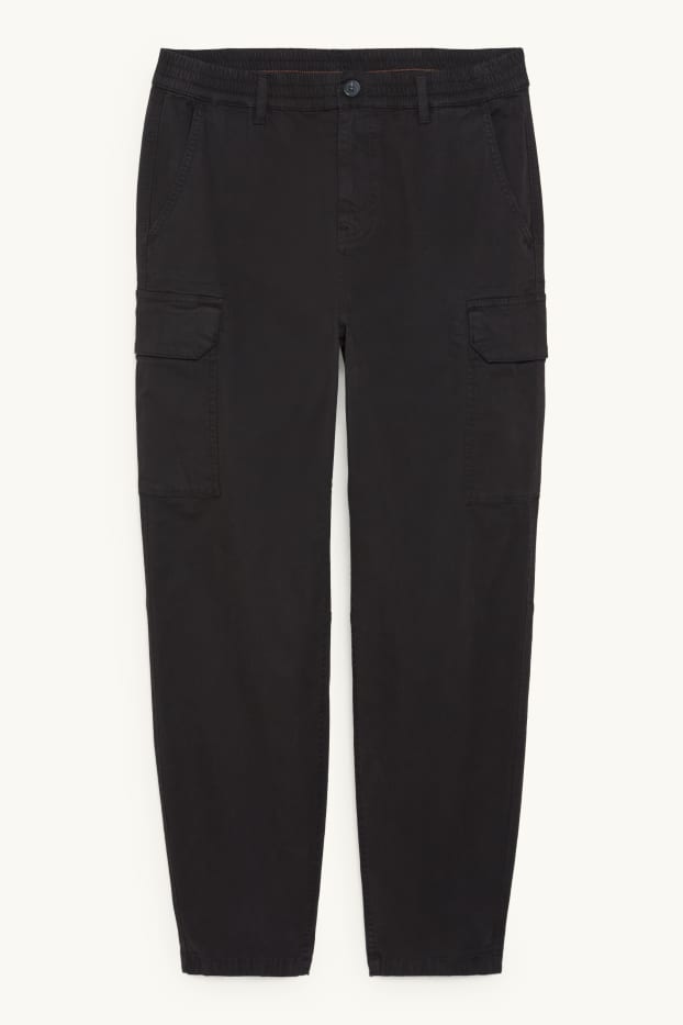 Hommes - Pantalon cargo - regular fit - noir