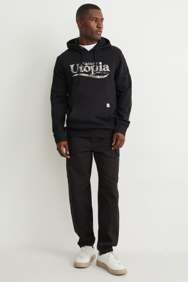 Hommes - Pantalon cargo - regular fit - noir