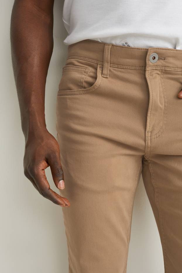 Hommes - Pantalon - slim fit - Flex - LYCRA® - marron clair