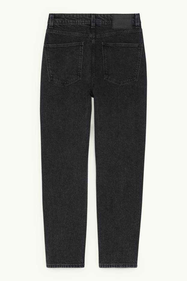 Donna - Mom jeans - vita alta - LYCRA® - jeans grigio scuro