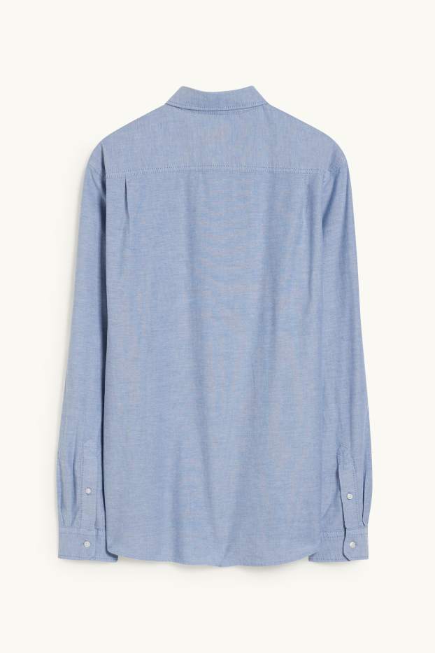 Herren - Oxford Hemd - Regular Fit - Button-down - hellblau