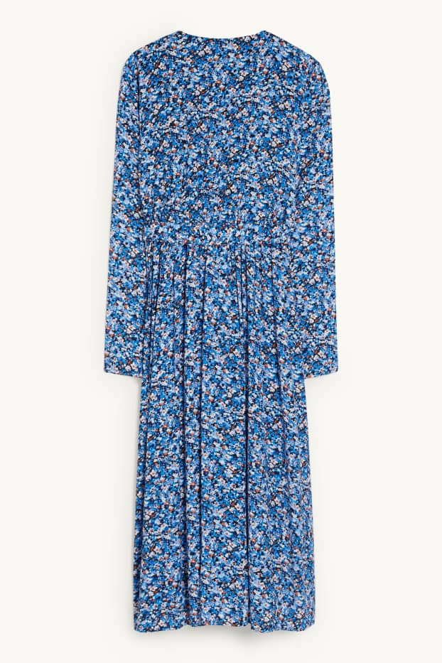 Women - Wrap dress - floral - blue