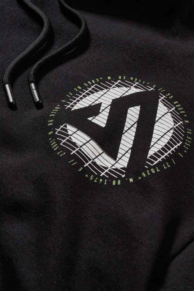 Hommes - Sweat à capuche  - noir