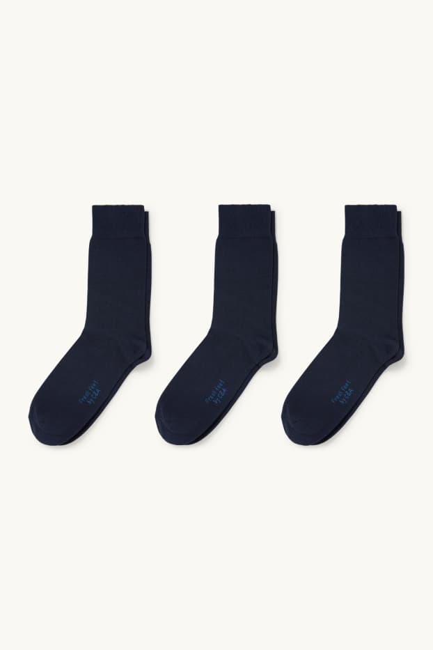 Herren - Multipack 3er - Socken - Aloe Vera - dunkelblau