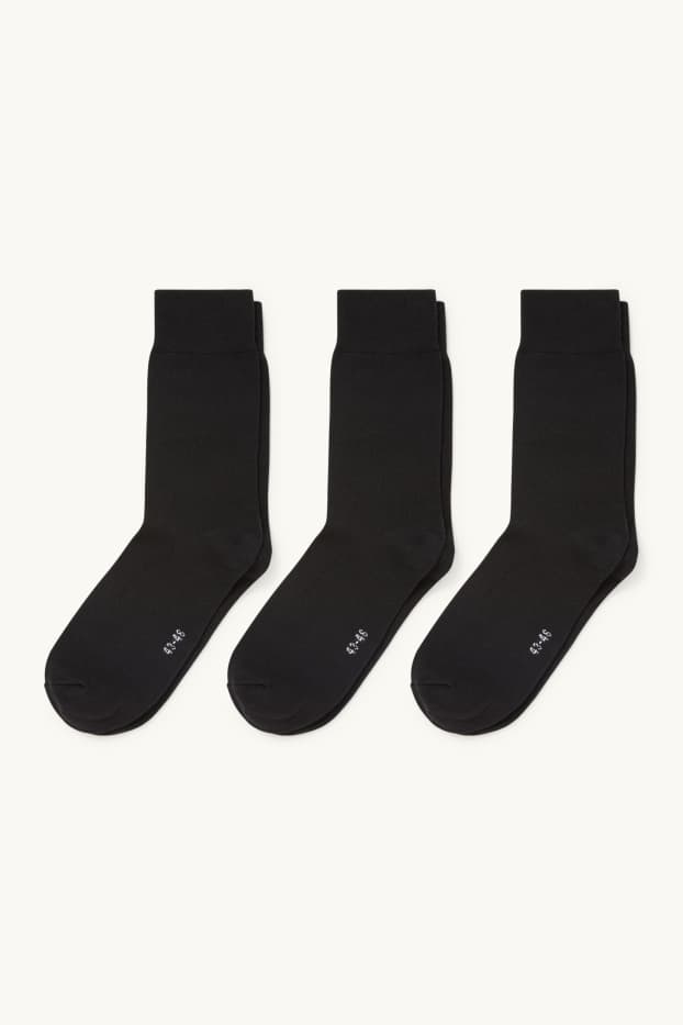Herren - Multipack 3er - Socken - Komfortbund - schwarz