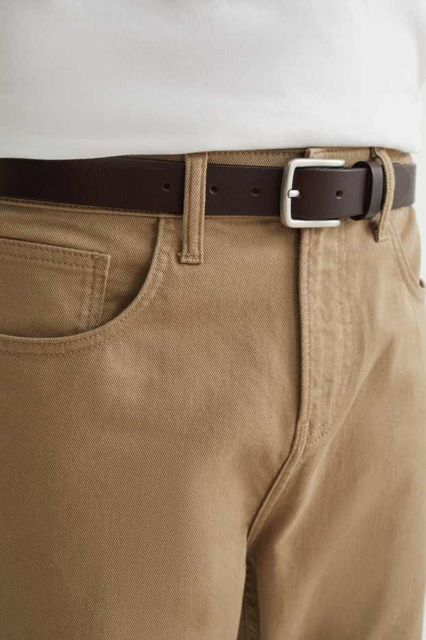 Hommes - Ceinture en cuir - marron