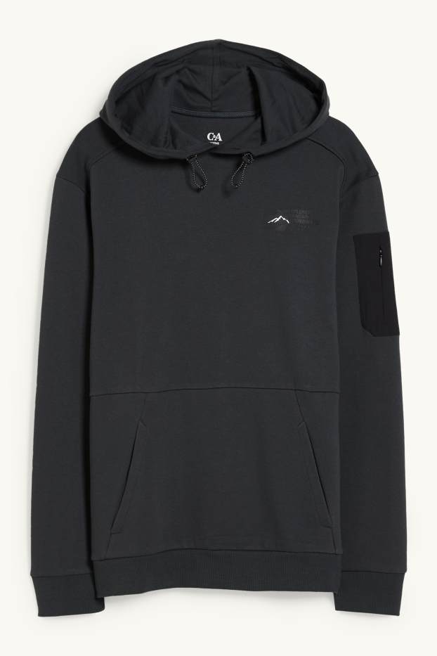 Hommes - Sweat à capuche  - vert foncé