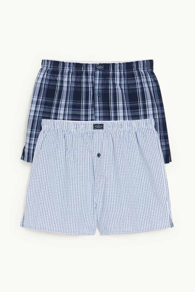 Herren - Multipack 2er - Boxershorts - gewebt - blau