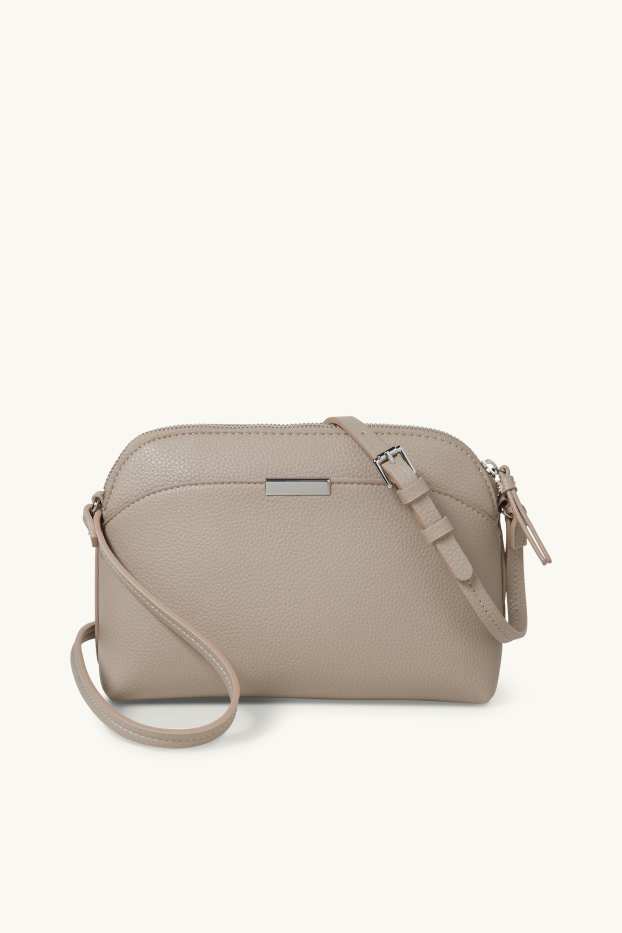 Women - Crossbody bag - faux leather - light beige